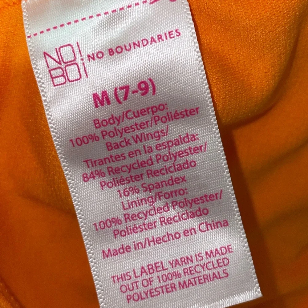 No Boundaries Vibrant Orange bikini top-NWOT